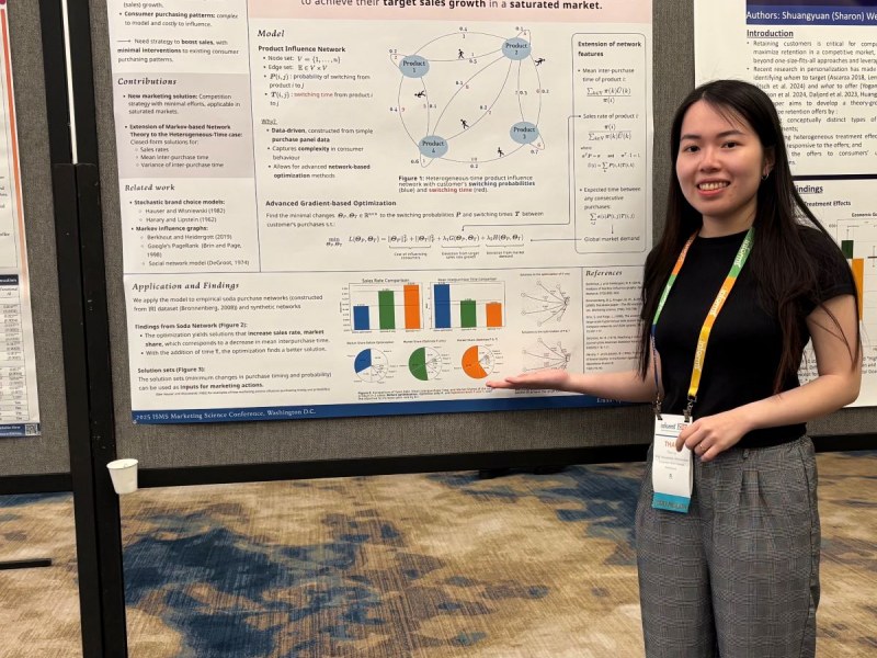 Thao Le won Best Flash Talk and Poster presentation at the 2025 ISMS Marketing Science Conference