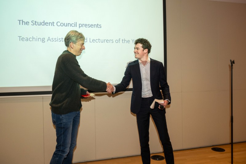 Patrick Groenen awarded Lecturer and Tomas Miskov and Ming Chen TA's of the Year