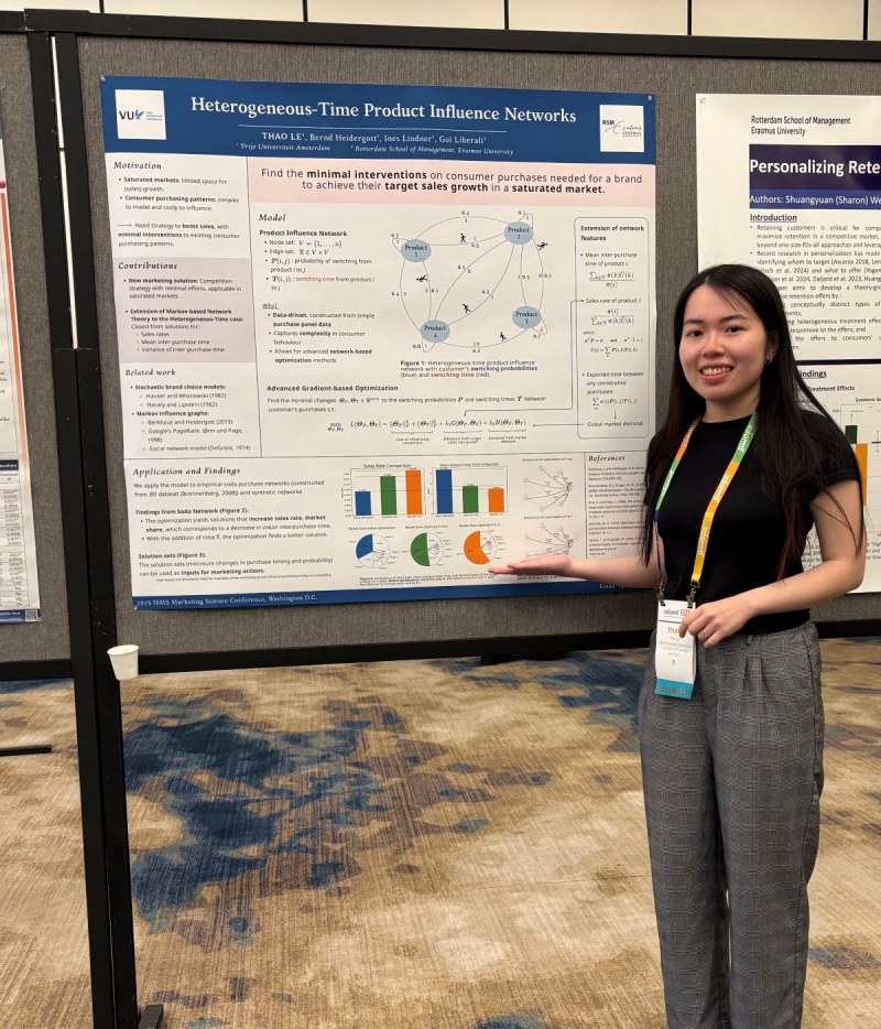 Thao Le won Best Flash Talk and Poster presentation at the 2025 ISMS Marketing Science Conference